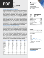 KISI PT Aneka Tambang TBK (ANTM) Steady Gold Prices