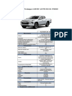 Summary Specifications Techniques L200 DC 4x4 2.5l TD GL - KL3TJNJTL - 2023