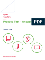 Aptis For Teachers - Practice Test Answer Key Speaking