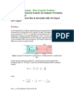 Forced Convection Heat Transfer For Laminar Newtonian Flow in Plane Slit - Constant Wall Heat Flux in Thermally Fully Developed Flow Region