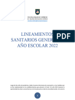 Lineamientos Sanitarios Generales (COVID) 2022