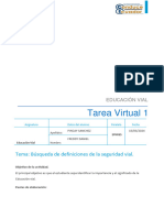 Tarea Virtual #1. EDUCACION VIAL