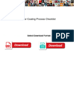 Powder Coating Process Checklist