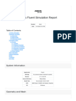 Ansys Fluent Simulation Report