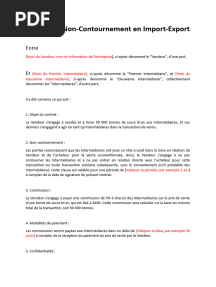 Contrat de Non Contournement
