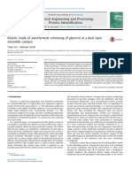 Kinetic Study of Autothermal Reforming of Glycerol in A Dual Layer Monolith Catalyst