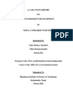 Case Study Report On E-Government Development in Nepal Compared To India