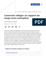 Comment Rédiger Un Rapport de Stage (Avec Exemples) - Indeed - Com Suisse