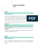 Mat 8 Exercícios Técnicas Básicas de Cozinha Unidades 1 2 3 4