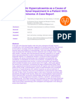 Paraneoplastic Hypercalcaemia As A Cause of Unexplained Renal Impairment in A Patient With Seminoma A Case Report