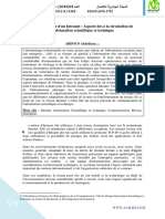 Mise en Oeuvre D'un Intranet - Aspects Lies A La Circulation de L'information Scientifique Et Technique