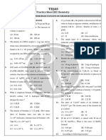 Tejas: Practice Sheet JEE Chemistry