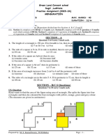 Maths Class VI Practice Test 05 Mensuration