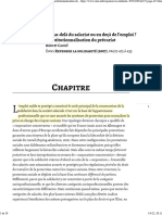 Castel - Au-Delà Du Salariat Ou en Deçà de L'emploi ? L'institutionnalisation Du Précariat