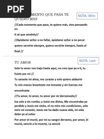 Cada Momento Que Pasa Te Quiero Mas