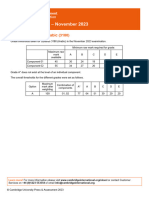 Grade Thresholds - November 2023: Cambridge O Level Arabic (3180)