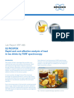 TXRF Application Note XRF 466 Rapid and Cost Effective Analysis of Lead in Tea Drinks by TXRF Spectroscopy EN BRUKER