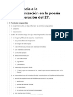 La Tendencia A La Deshumanización en La Poesía de La Generación Del 27.