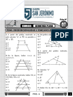 Vii Proporcionalidad y Semejanza de Triangulos