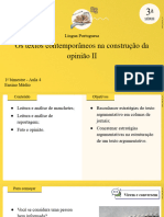 Os Textos Contemporâneos Na Construção Da Opinião II: Língua Portuguesa