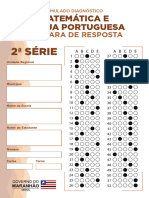 Simulado Diagnóstico 2a Serie - Máscara de Resposta