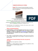 Nanobiotechnology and Nanoparticles Intro and Application