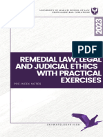 UMak BarOps Pre-Week Notes - Remedial Law-Legal and Judicial Ethics and Practical Exercises