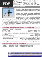 Hydraulic Pressure Tester t620