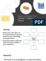 Lesson 1 - Natural Inquiry