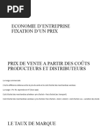 Economie D'Entreprise Fixation D'Un Prix