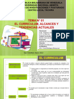 Curriculum Alcances Tendencias