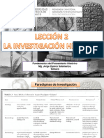 2023 - Lección 2 La Investigación Histórica