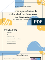 Factores Que Afectan La Estabilizacion de Farmacos en Disolución