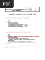 Control de Los Caracteres Organolépticos