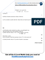 Y1 Pure Practical Applications of Differentiation e