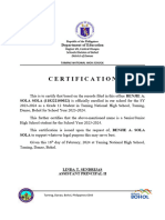 Certificate of Enrolment