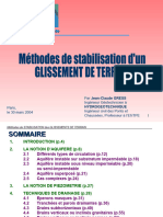 Diaporama METHODES STABILISATION GLISS TERRAIN