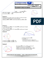 TD N°3 Angle Inscrit Et Angle Au Centre