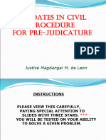 Updates in Civil Procedure - Justice Magdangal de Leon With Markings