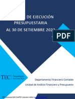 Informe de Ejecucion Setiembre 2023