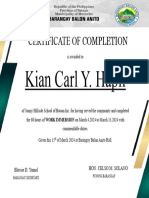 Certificate of Completion Work Immersion