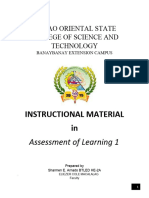 Educ 107 Module 1 Assessment in Learning 1 Dorsu Arnado, Sharmen, E.