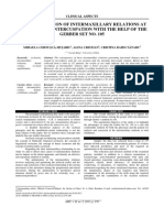 The Optimization of Intermaxillary Relations at The Maximum Intercuspation With The Help of The Gerber Set No. 105