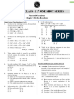 REDOX REACTIONS - Practice Sheet - PACE CLASS - 11TH ONE SHOT SERIES