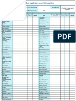 Office Supply Inventory List For Business