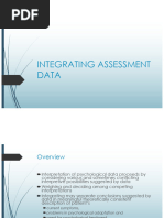 Interpreting and Integrating Assessment Data