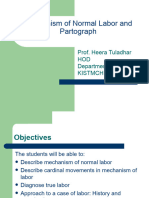 Mechanism of Normal Labor and Partograph