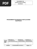 Procedimiento de Equipos e Instalaciones Electricas