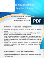 Classroom Management Presentation - 5 2 2024