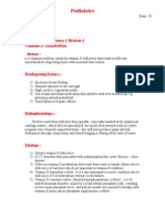 Pediatrics: Vitamin D Deficiency (Rickets) Vitamin D Metabolism